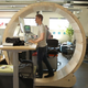Illustration for article titled This Hamster-Wheel Desk Is a Sad Statement on Modern Offices